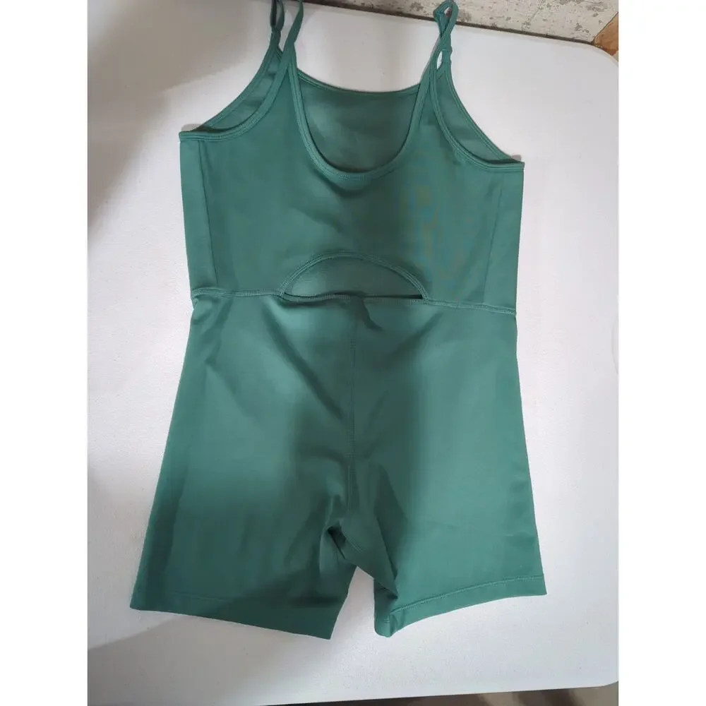 Nike Kids Girl's Green Dri-FIT Scoop Neck Sleeveless Unitard Romper Size XL